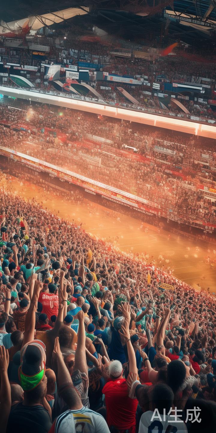 体育赛事在球迷热情的推动下，成为了一场场全民狂欢的